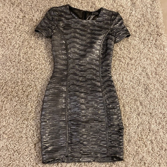 Torn by Ronny Kabo Elegant Metallic Short Sleeve Dress size small - Picture 3 of 5
